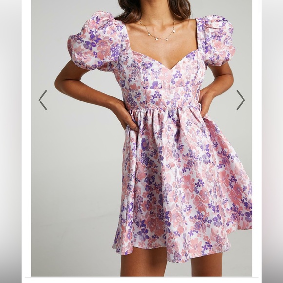 SHOWPO NICOLETTE DRESS IN MULTI FLORAL - Picture 1 of 4